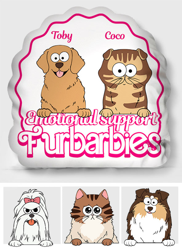 Emotionale Unterstützung – Geschenk für Hunde- und Katzenliebhaber – Personalisiertes Kissen in Form einer Katze