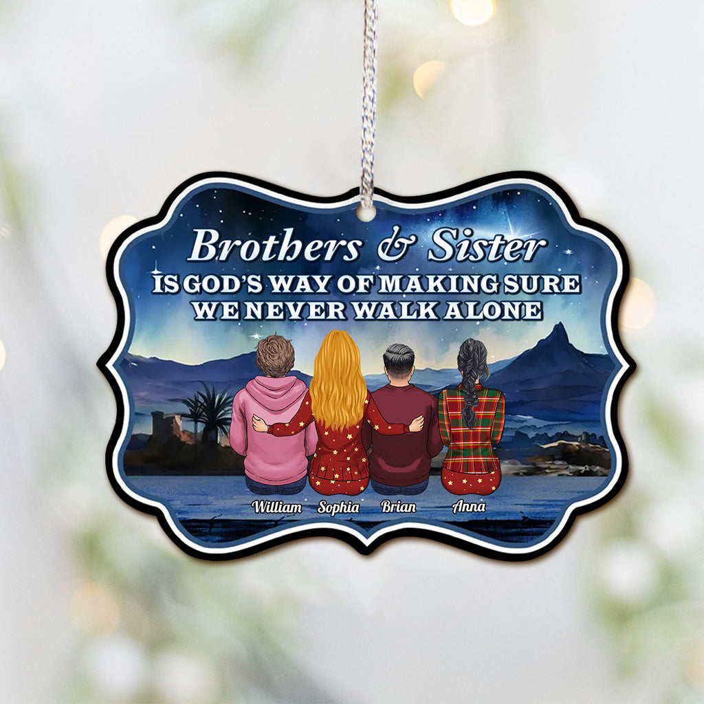 Geh niemals allein – Geschenk für Geschwister, Freunde – Personalisierter Schmuck