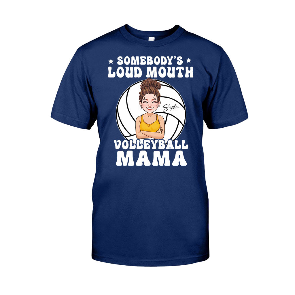 Lautstarke Volleyball-Mama – Personalisiertes Volleyball-T-Shirt und Hoodie