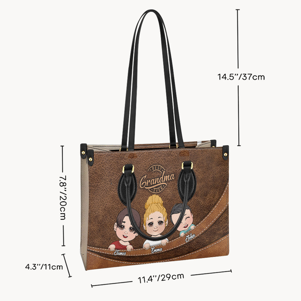Die beste Oma aller Zeiten – personalisierte Oma-Lederhandtasche