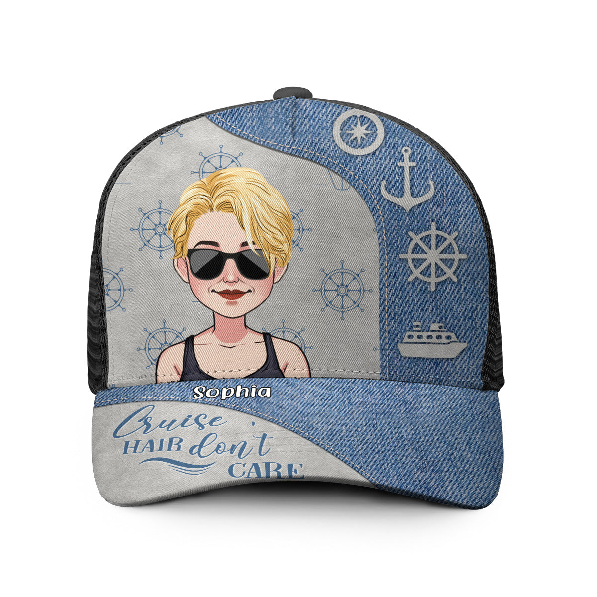 Cruise Hair Don't Care - Personalisierte Cruiser Trucker-Mütze