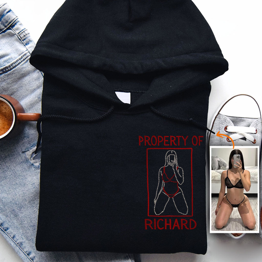 Pikantes Geschenk für ihn – personalisierter, bestickter Partner-Hoodie