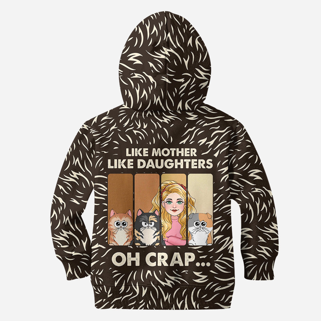 Like Mother Father Like Daughter Son Cats Dogs Pet Lover - Personalized Cat All Over Shirt