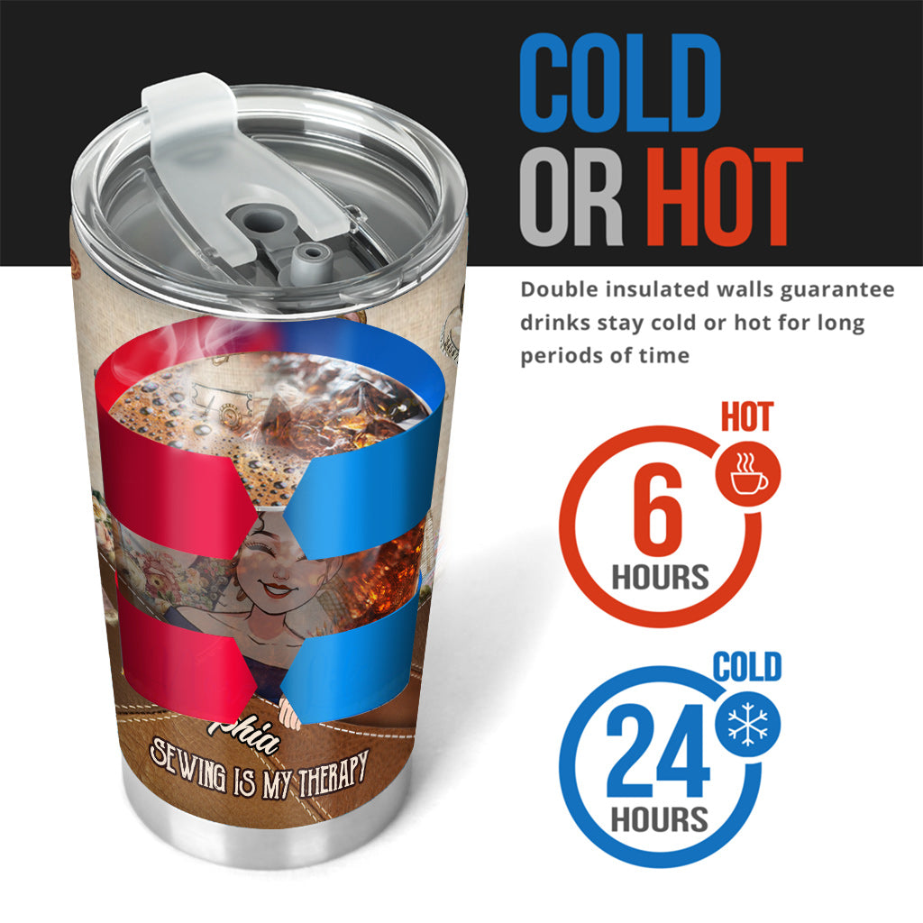 Nähen ist meine Therapie – personalisierter Nähbecher