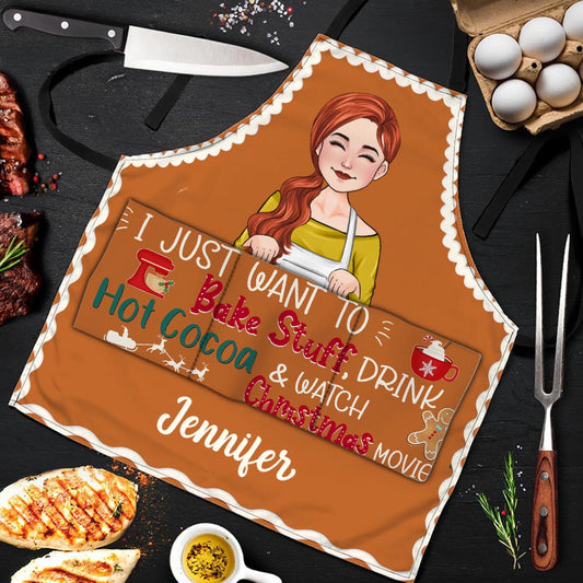 I Just Want To Bake Stuff - Personalized Baking Apron
