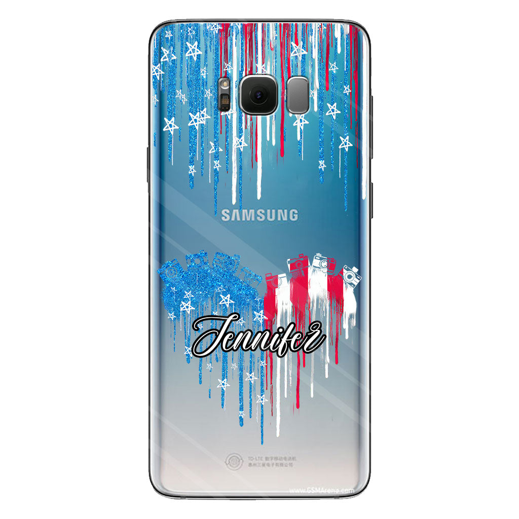 Liebe zur Fotografie – Personalisierte transparente Handyhülle für Fotografie