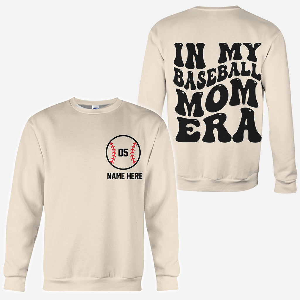 In meiner Baseball-Mama-Ära – Personalisiertes Baseball-Shirt mit Allover-Print