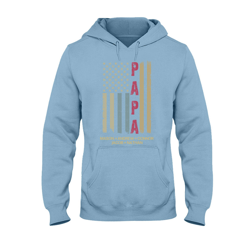 Personalisiertes Opa-T-Shirt & Hoodie mit amerikanischer Flagge