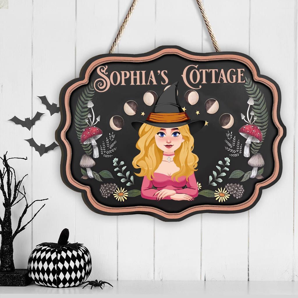 Witch's Cottage - Personalized Witch Wood Sign