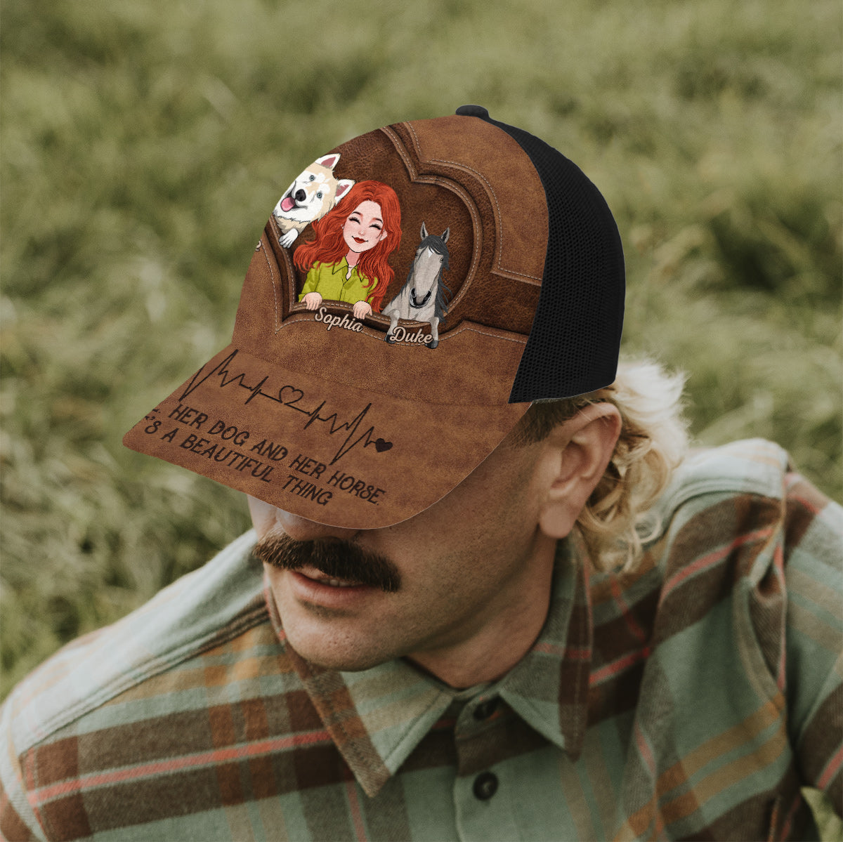 Was für ein schönes Ding – personalisierte Truckerkappe mit Pferdemotiv