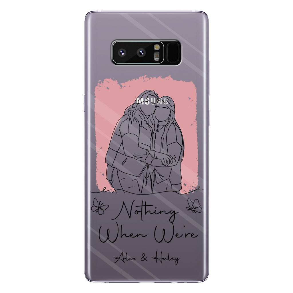 Nothing Makes Sense When We're Apart - Personalized Bestie Clear Phone Case
