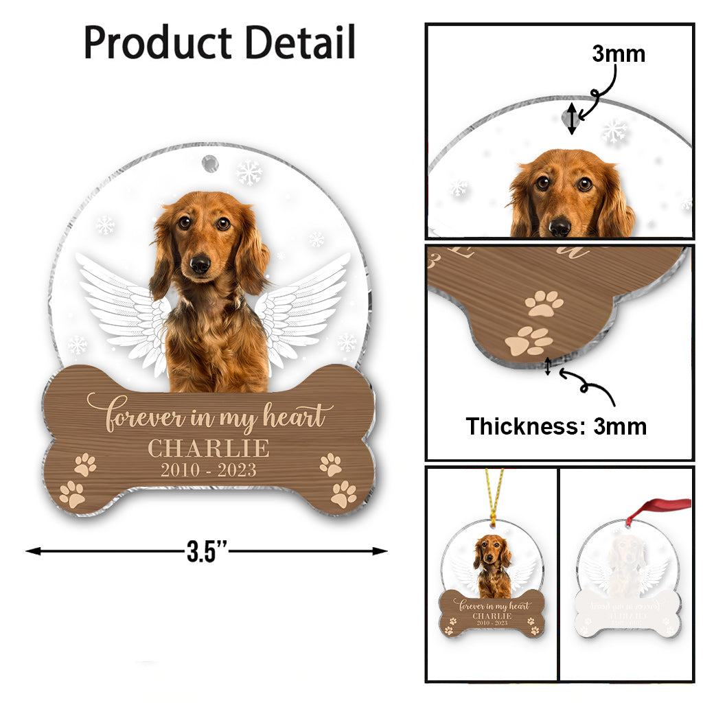 Für immer geliebt – Personalisierter transparenter Hunde-Anhänger