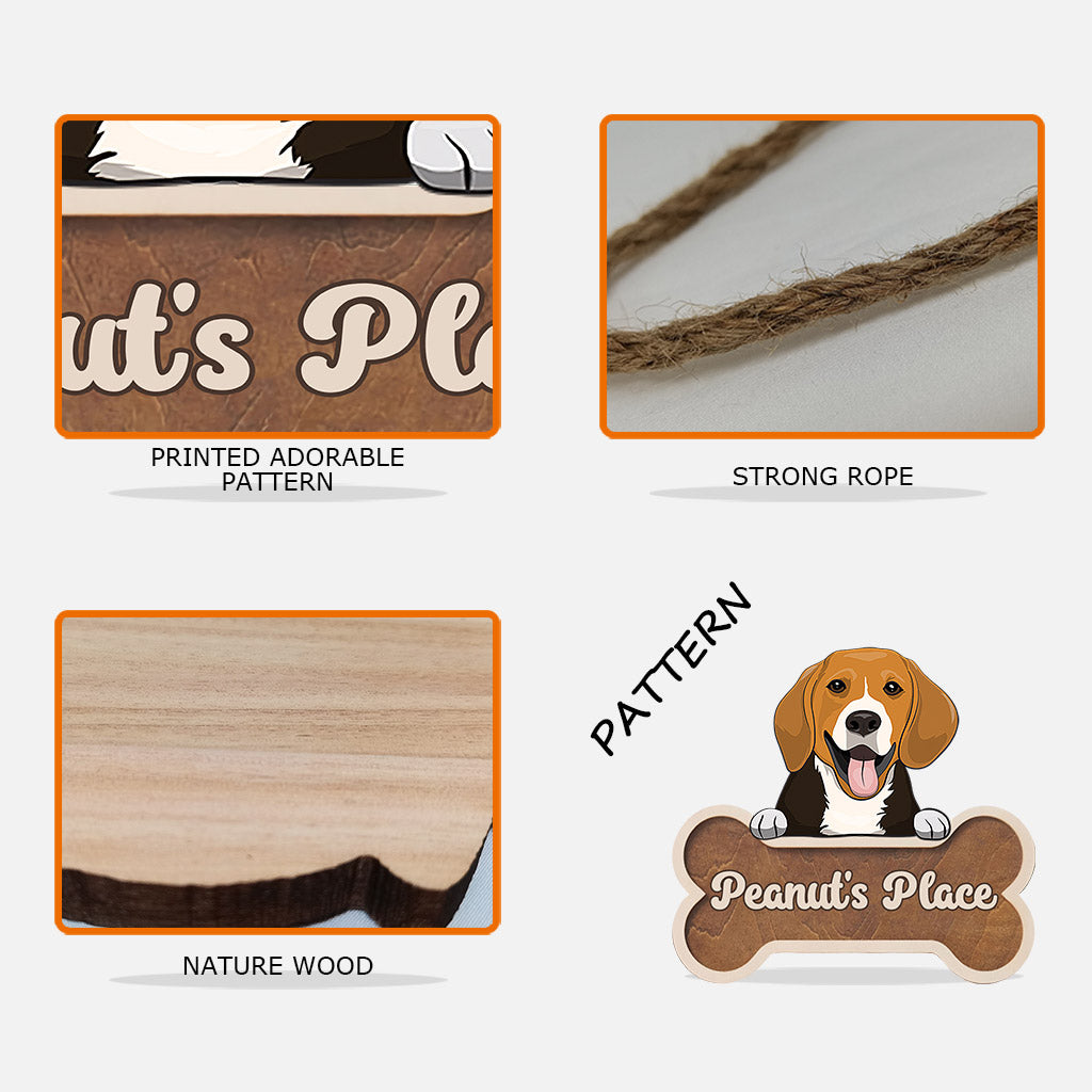 Buddy's Place - Personalisiertes Hunde-Holzschild
