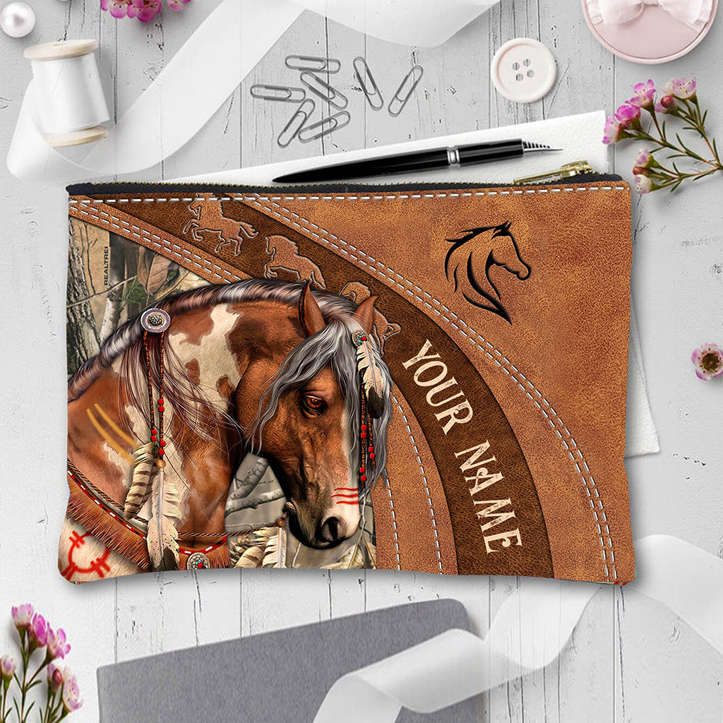 Pferdeliebhaber-Etui – Personalisierte Pferde-Tasche
