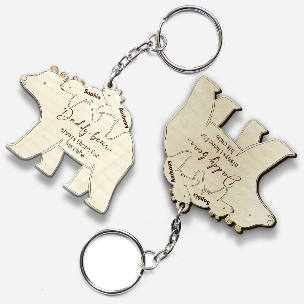 Wir lieben dich – Geschenk für Papa – Personalisierter Schlüsselanhänger