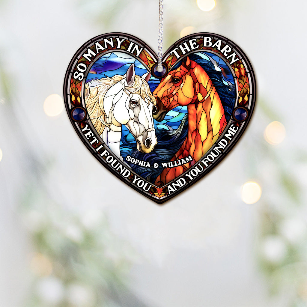 So viele im Stall – Pferdegeschenk für Ehemann, Ehefrau, Freund, Freundin – Personalisierter Schmuck
