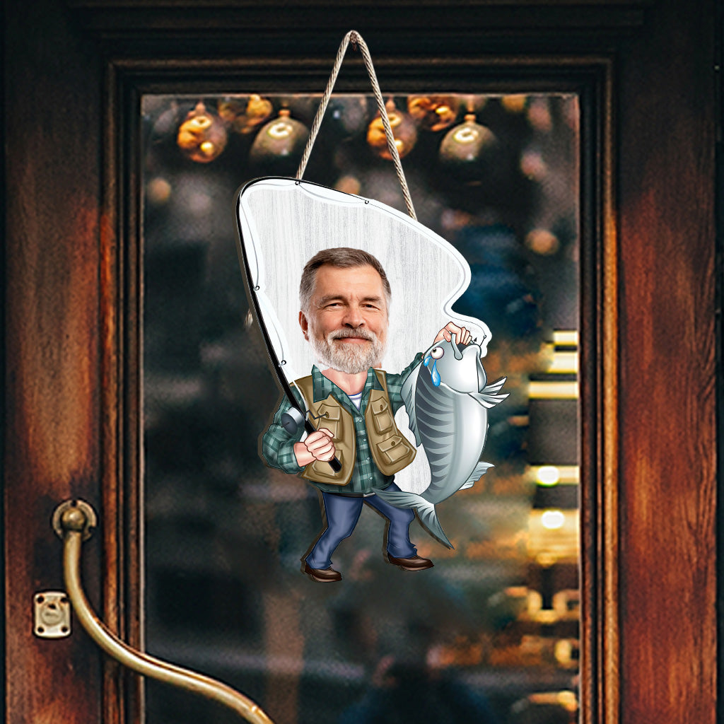 Angel-Liebe – Personalisiertes Angel-Holzschild in individueller Form