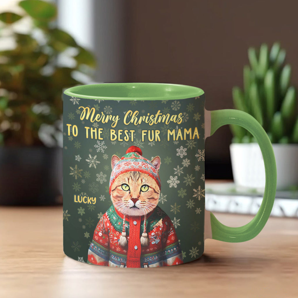 Personalisiertes Weihnachtsporträt Ihres Haustiers – Geschenk für Hunde- und Katzenliebhaber – Personalisierte Tasse