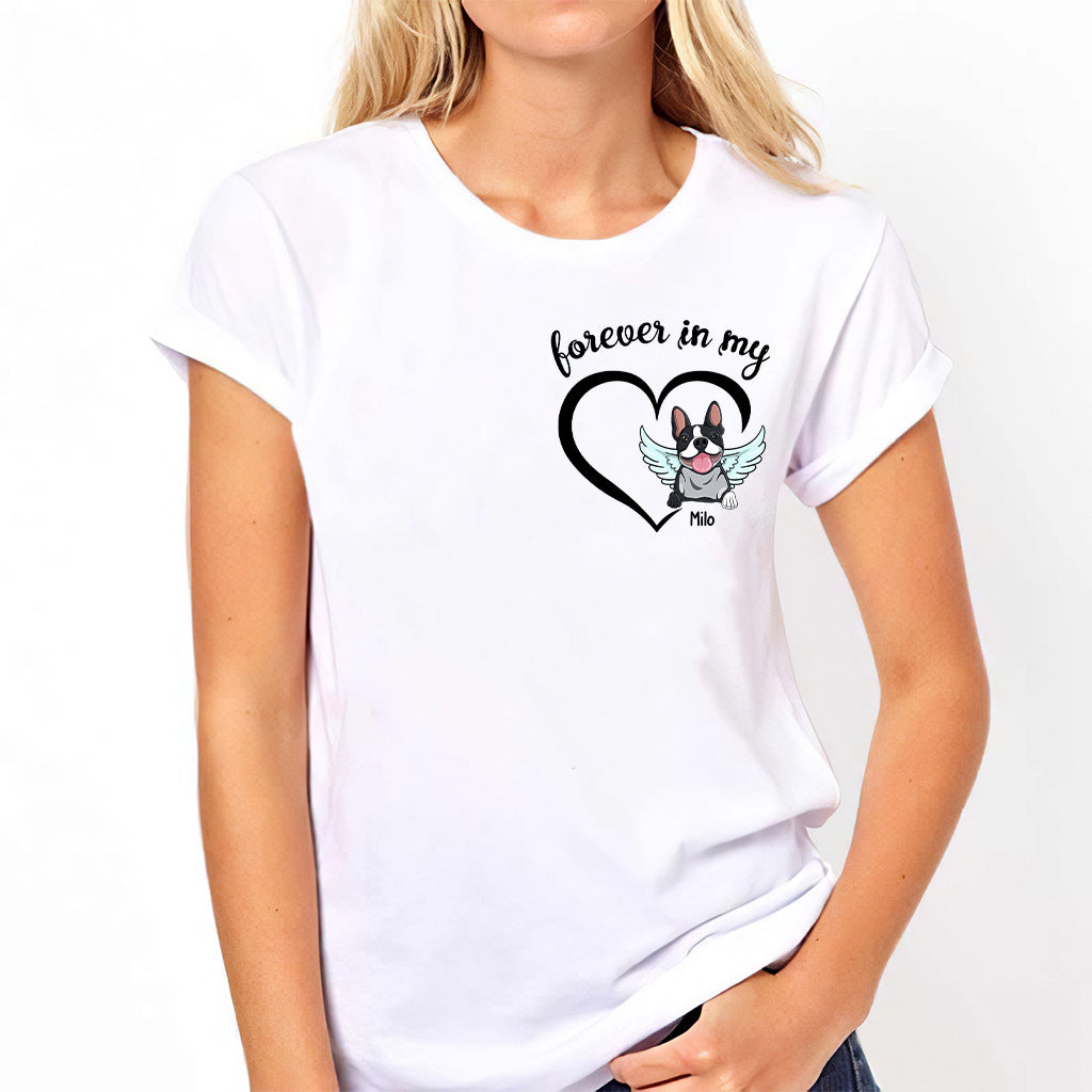 Für immer in meinem Herzen – Personalisiertes Hunde-T-Shirt und Hoodie