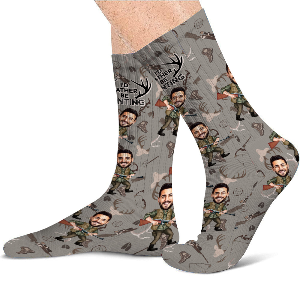 Lustige Jagd-Socken mit Foto – personalisierte Jagdsocken