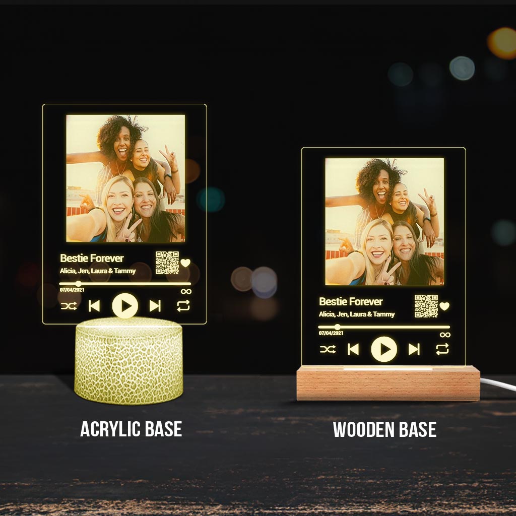 Personalisierter Song „Bestie Forever“ – Personalisierte, beste Freundin-förmige Leuchtplatte