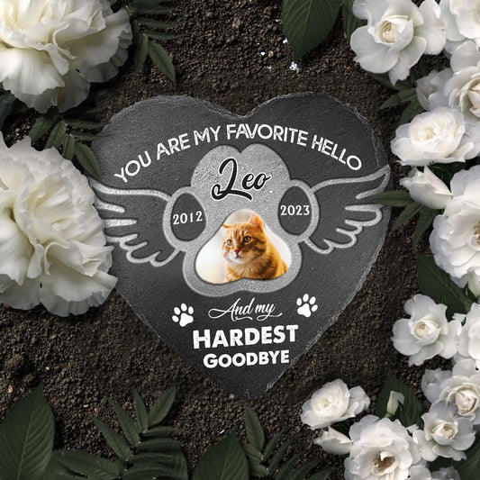 Beste Freunde werden nie vergessen – personalisierter herzförmiger Stein für Hunde