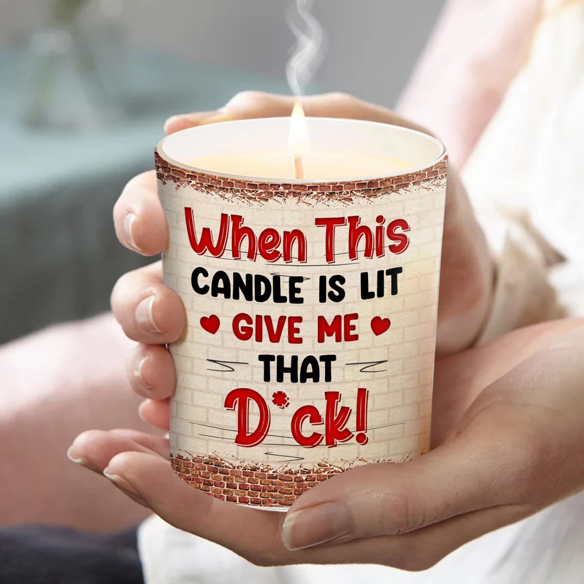 Wenn diese Kerze einen Deckel hat – personalisierte Paarkerze mit Holzdeckel