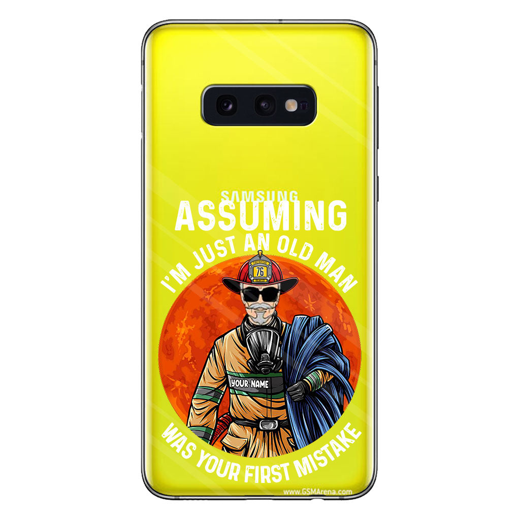 Your Mistake - Personalized Firefighter Clear Phone Case