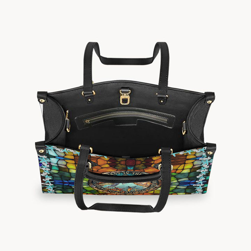 So viele im Meer - Personalisierte Schildkrötenleder-Handtasche