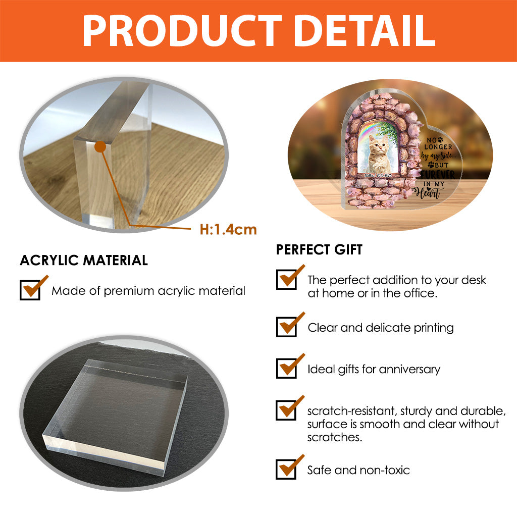 No Longer By My Side - Personalized Dog Custom Shaped Acrylic Plaque