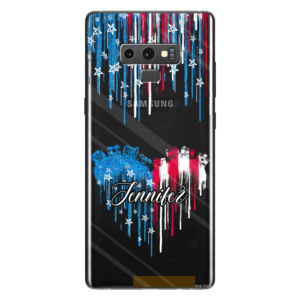 Liebe zur Fotografie – Personalisierte transparente Handyhülle für Fotografie