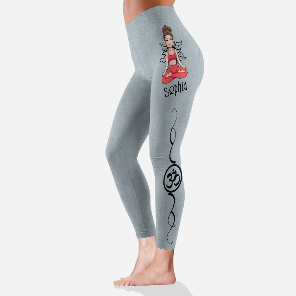 Namaste – Personalisierte Yoga-Leggings