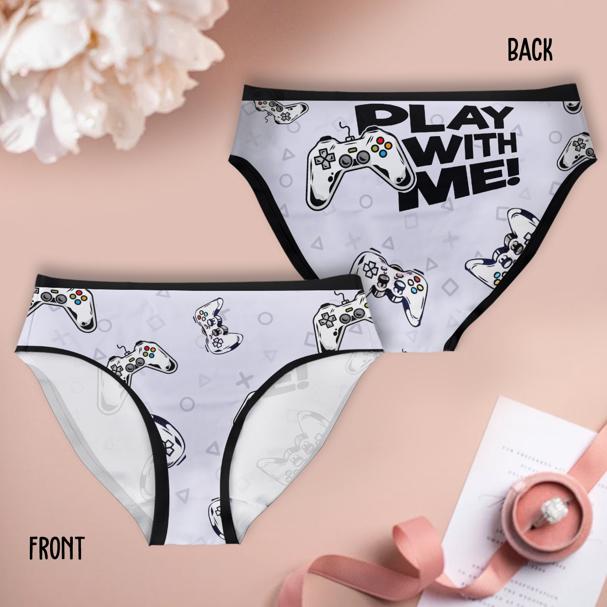 Play With Me Video Game Women Briefs & Men Boxer Briefs