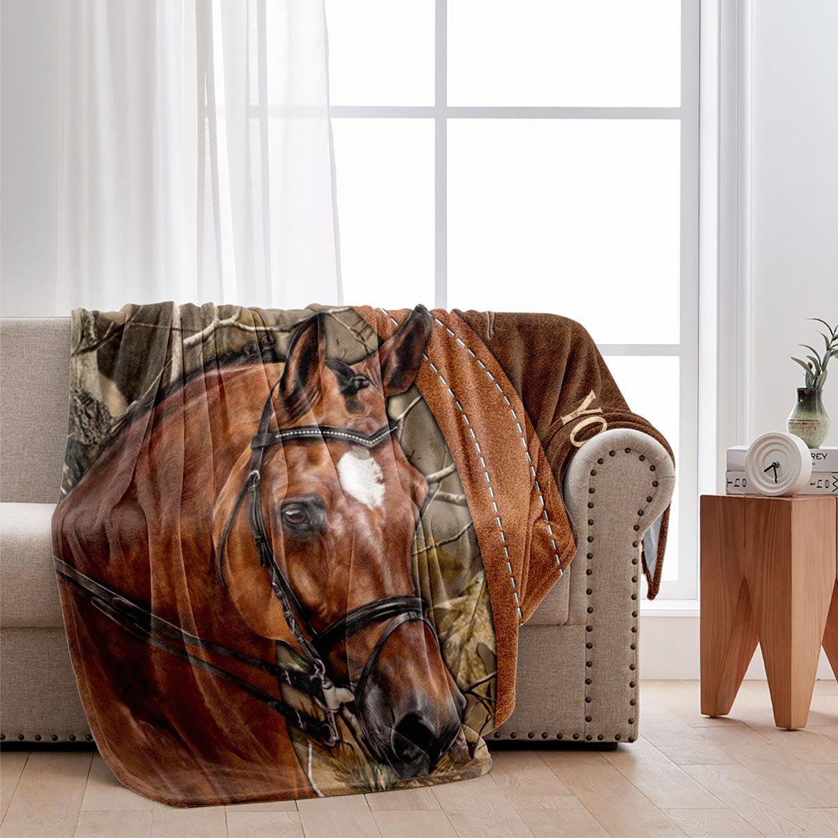 Pferdeliebhaber-Decke – Personalisierte Pferdedecke