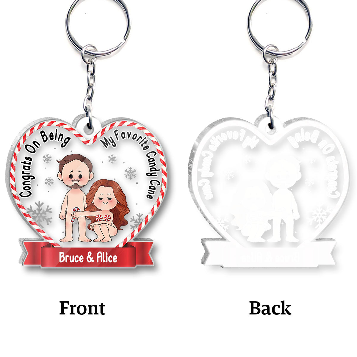 Glückwunsch, dass du mein Liebling bist! – Geschenk für Ehemann/Ehefrau – Personalisierter, transparenter Schlüsselanhänger