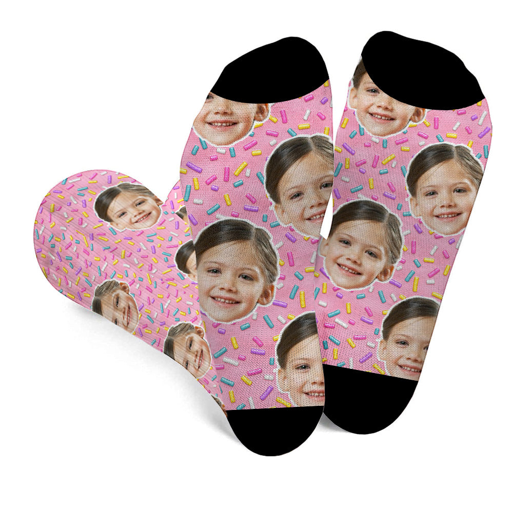 Personalisierte Socken mit Gesichtsausdruck