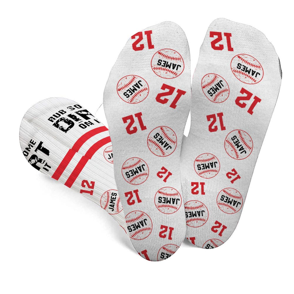 Reib etwas Dreck drauf – personalisierte Baseballsocken