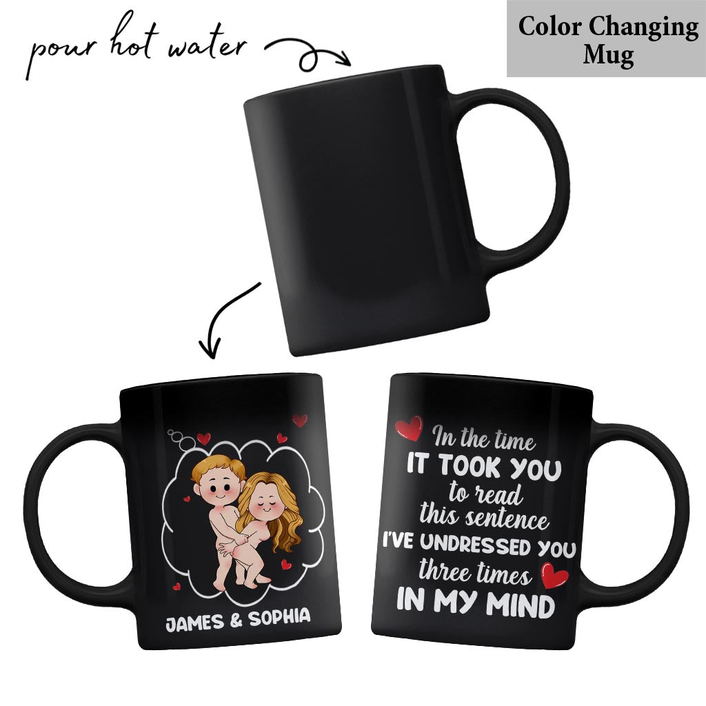 Ich habe dich dreimal ausgezogen - Personalisierte Tasse für Paare