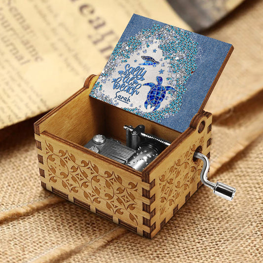 Turtle Bling - Personalized Turtle Hand Crank Music Box