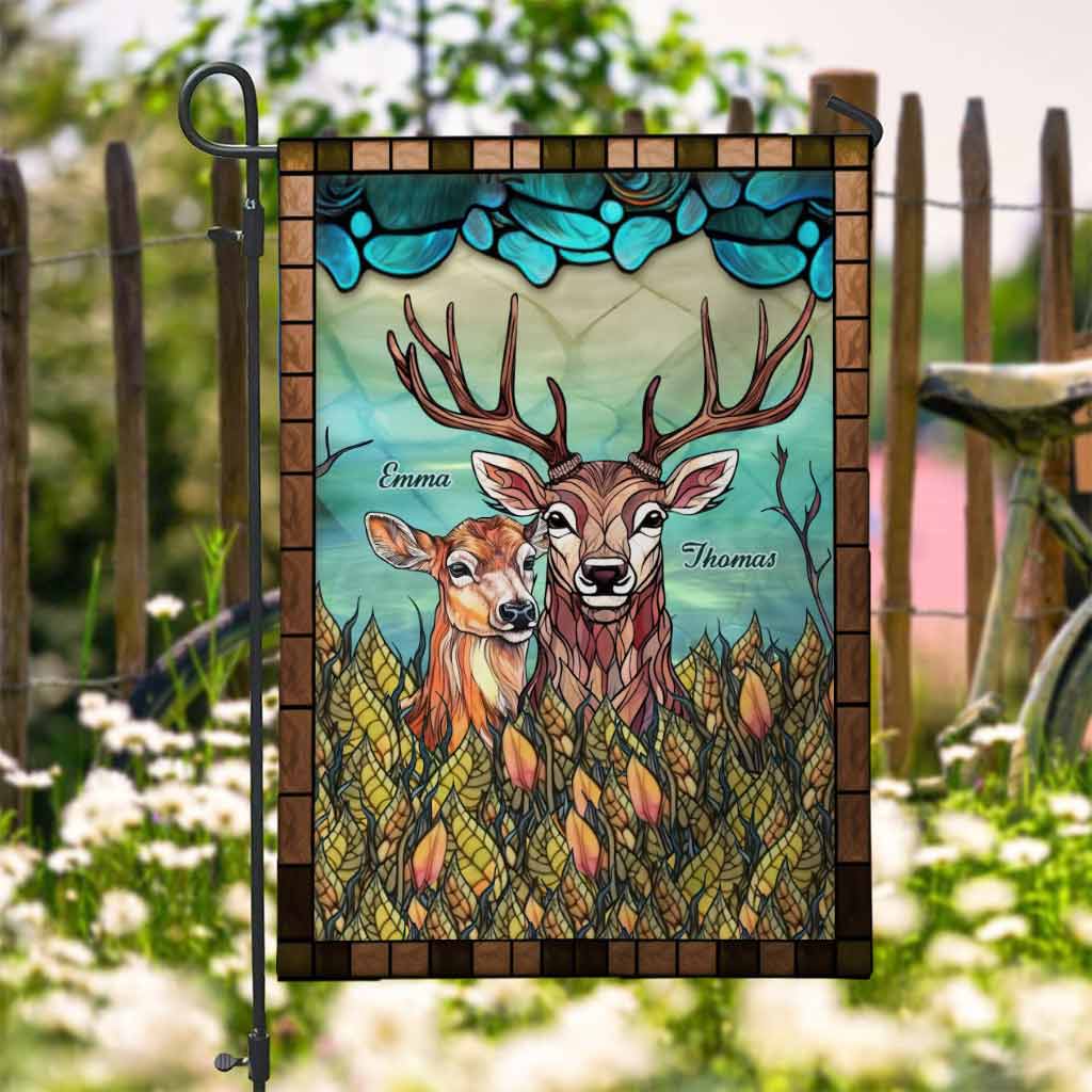 Du und ich, wir schaffen das – Personalisierte Jagd-Gartenflagge