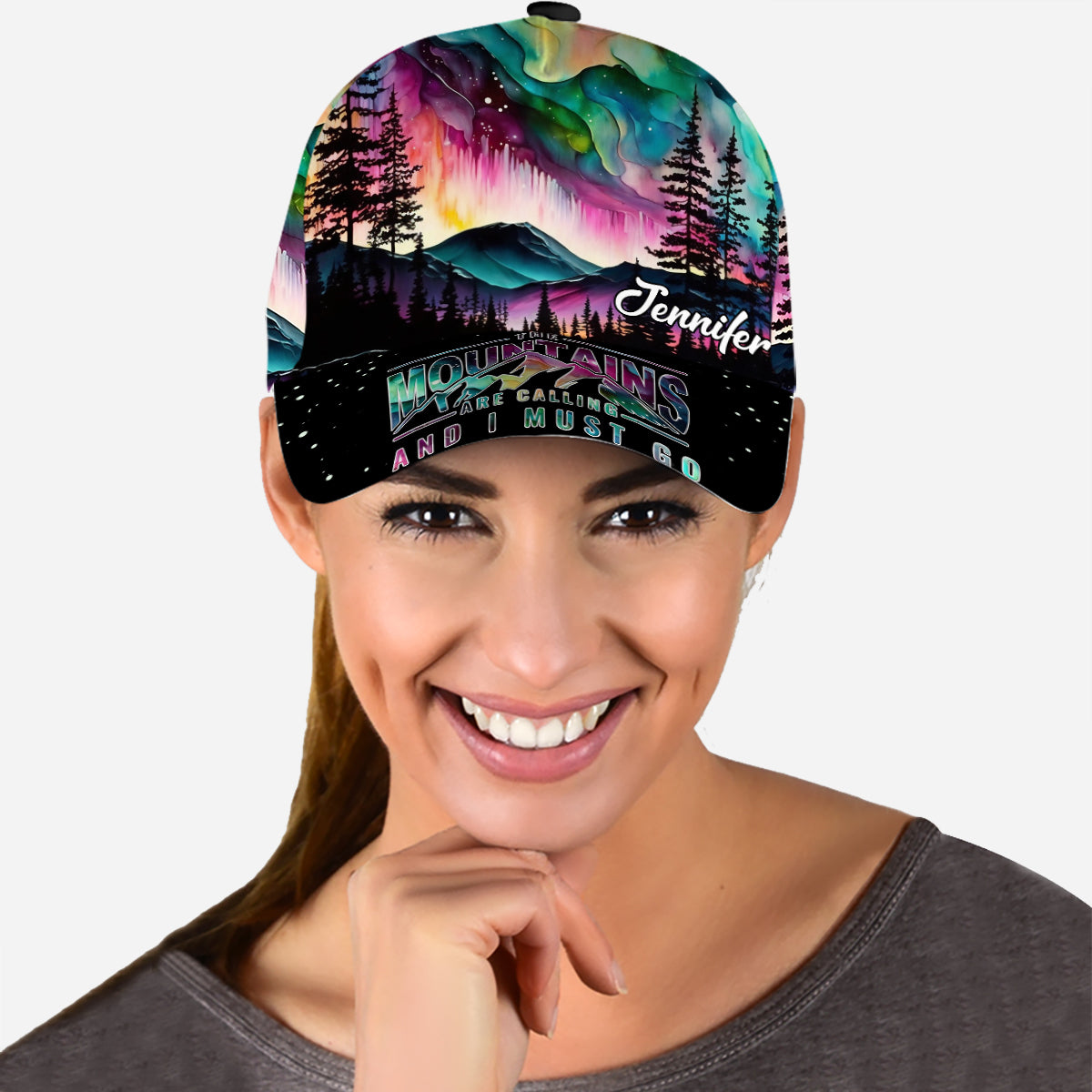 The Mountain Is Calling - Personalized Hiking Classic Cap