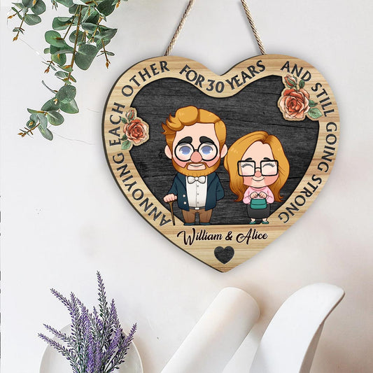 Sich gegenseitig nerven – Personalisiertes Holzschild für Ehemann und Ehefrau