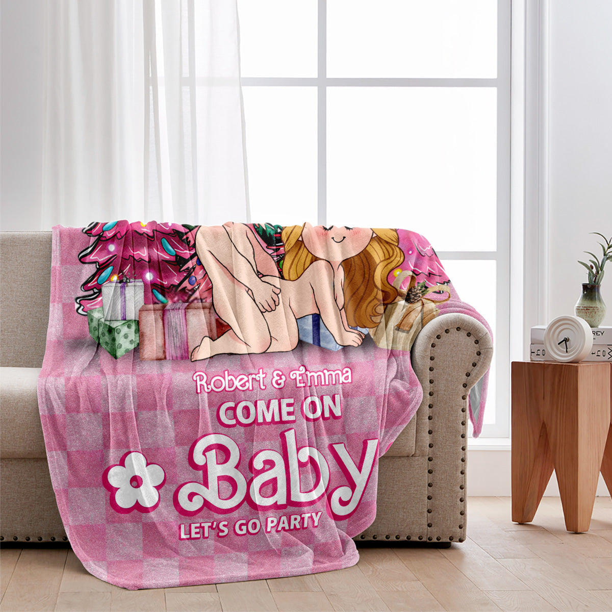 Komm schon, Schatz, Frau, Baby – Geschenk für Freund, Ehemann, Ehefrau, Freundin – Personalisierte Decke