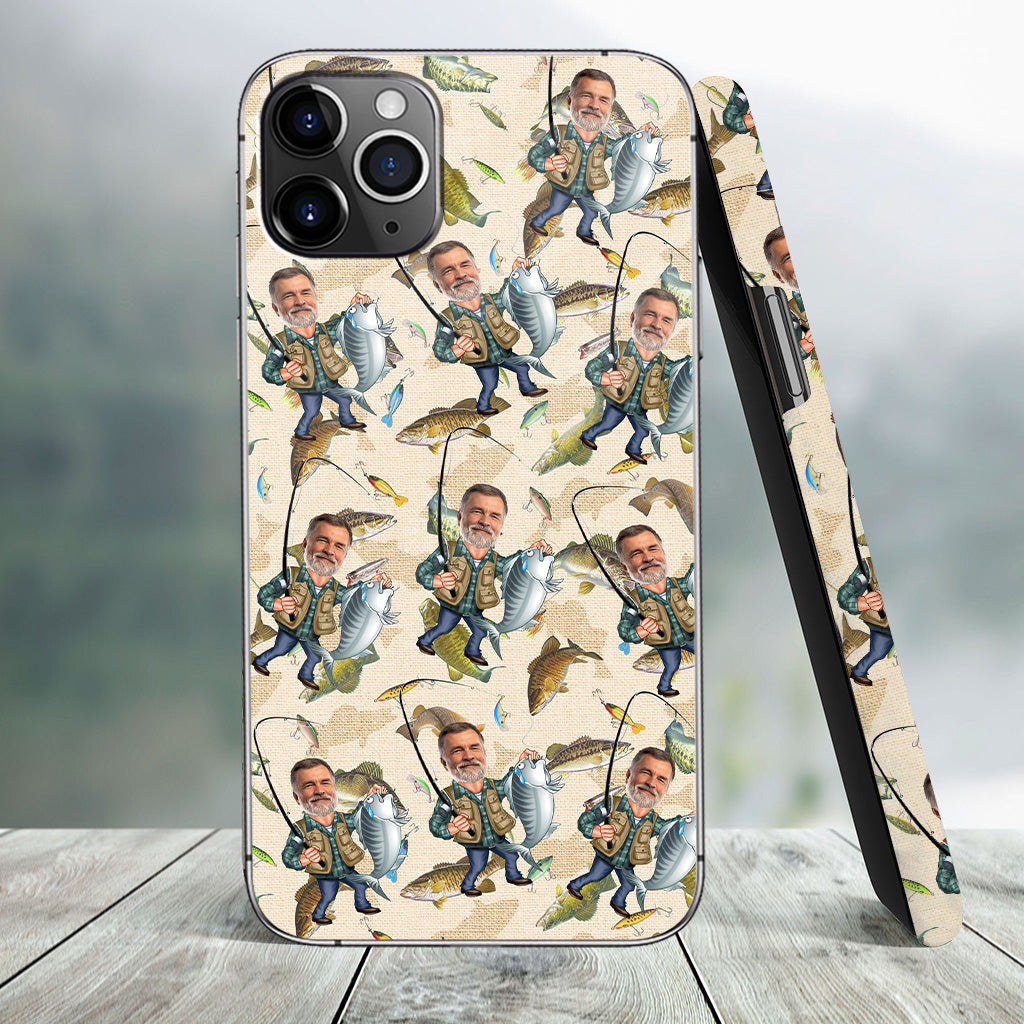 Lustiges Angelmotiv – personalisierte Handyhülle mit Foto