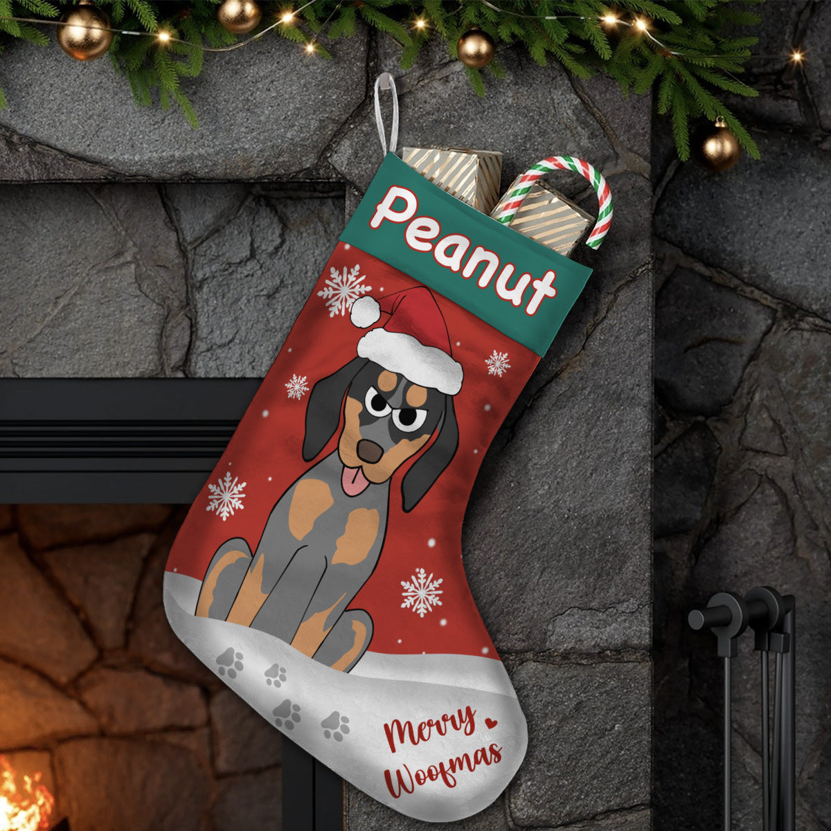 Fröhliche Hundeweihnachten – personalisierte Weihnachtsstrümpfe für Hunde
