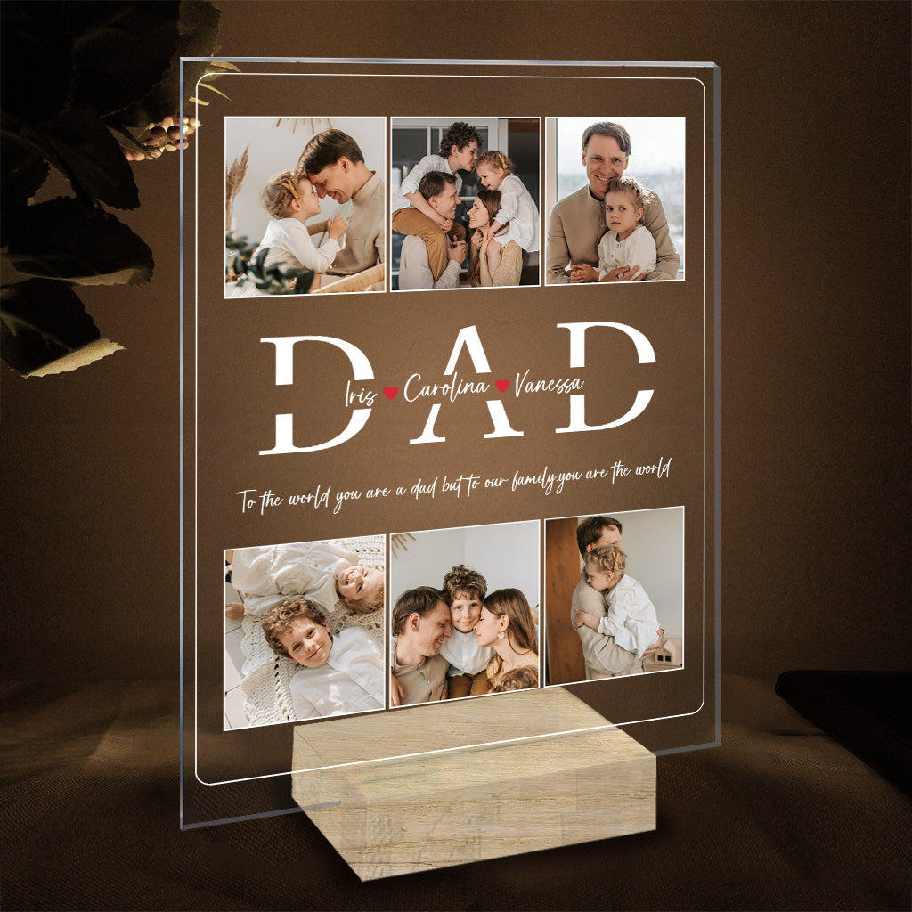 Bester Papa aller Zeiten – Personalisierte transparente Acrylplakette für Väter