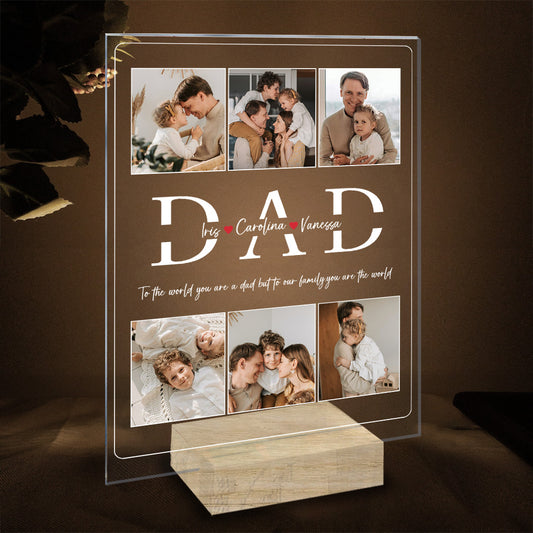 Bester Papa aller Zeiten – Personalisierte transparente Acrylplakette für Väter