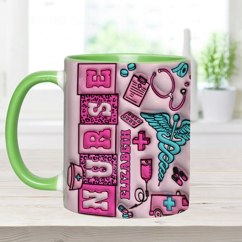 Aufblasbarer, personalisierter Becher mit Krankenschwester-Motiv