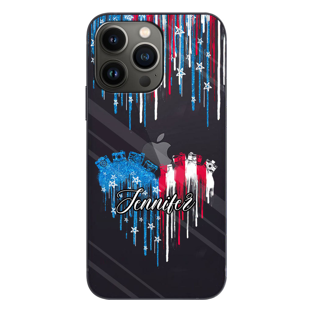 Liebe zur Fotografie – Personalisierte transparente Handyhülle für Fotografie