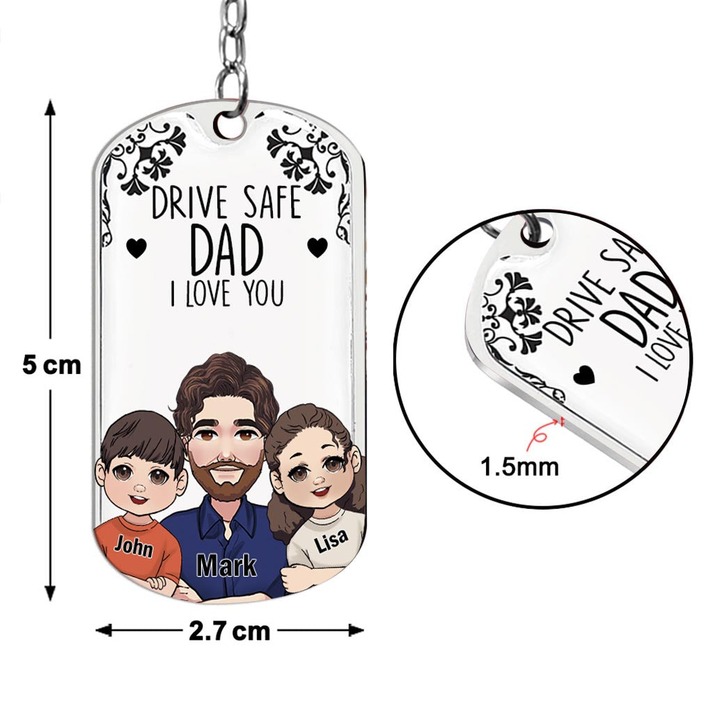 Gute Fahrt! – Geschenk für Opa, Papa, Onkel, Bruder – Personalisierter Schlüsselanhänger aus Edelstahl